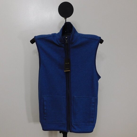Tasso Elba Indigo Blue Reversible Layering Vest  S - Picture 3 of 3